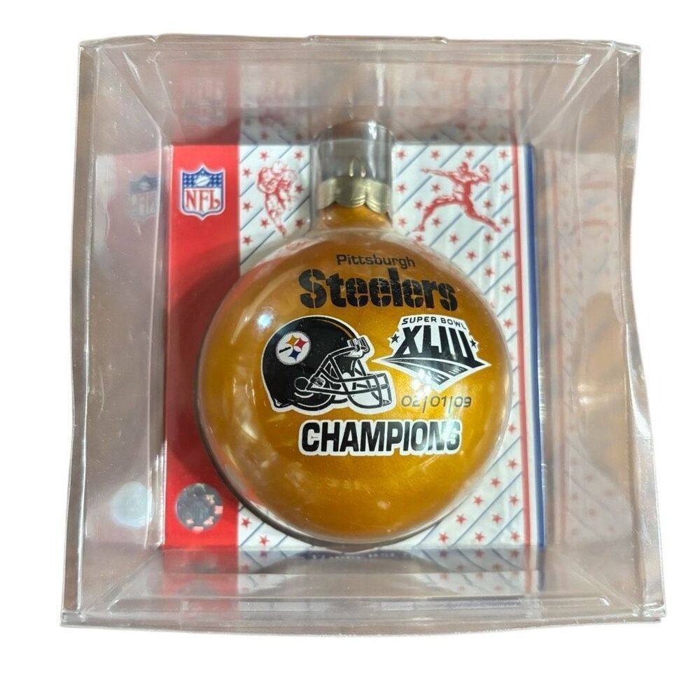Pittsburgh Steelers Super Bowl XLIII Champions Christmas Ornament 02/01/09